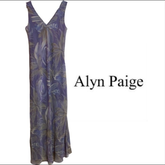 ALYN PAIGE Pastel Mesh Sheer Maxi Dress